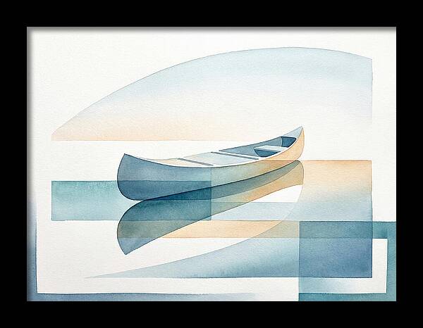 Canoe Reflections In Water