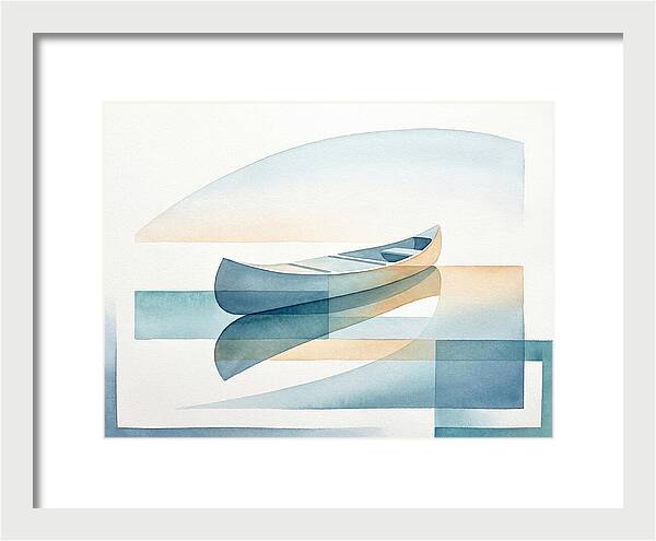 Canoe Reflections In Water