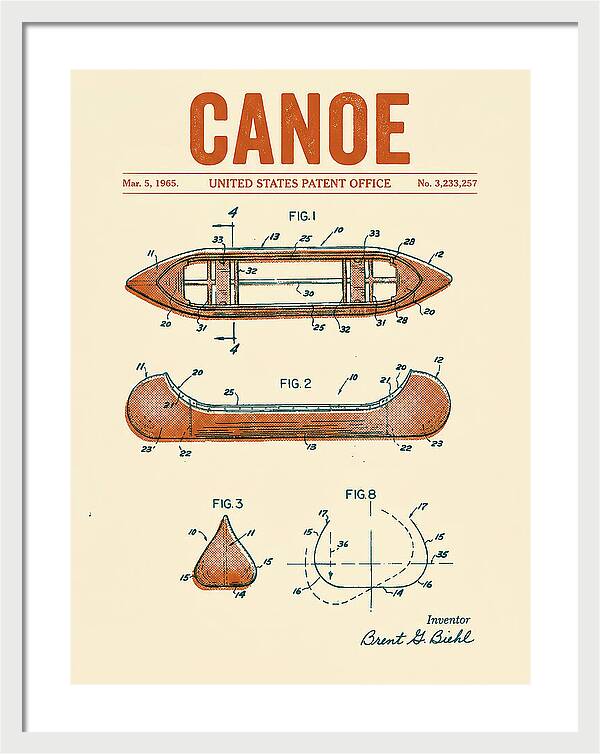 Canoe Retro Patent Us3233257a