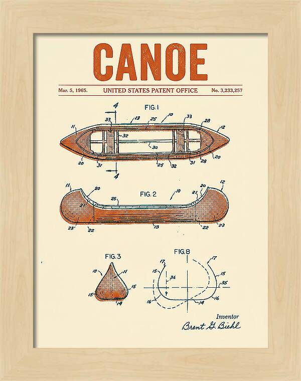 Canoe Retro Patent Us3233257a