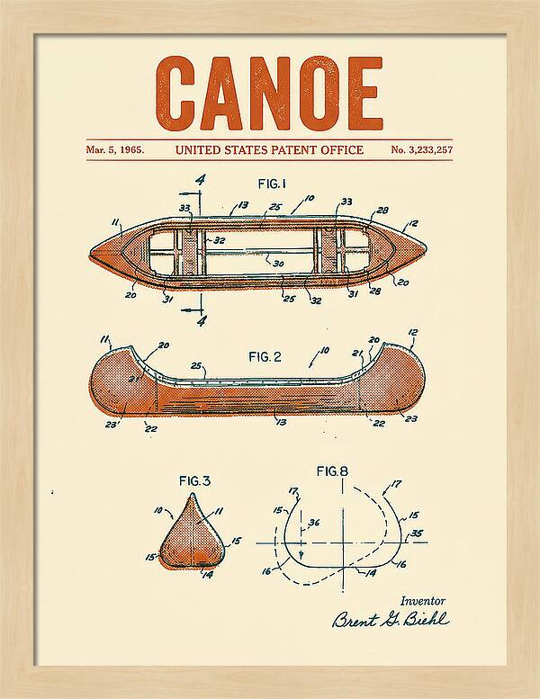 Canoe Retro Patent Us3233257a