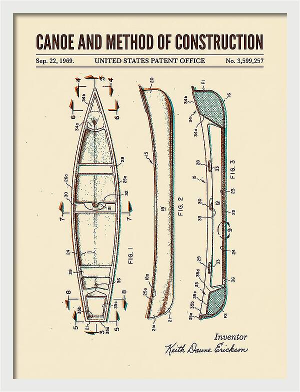 Canoe Retro Patent Us3599257a