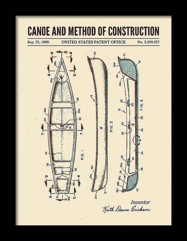 Canoe Retro Patent Us3599257a