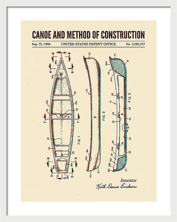 Canoe Retro Patent Us3599257a