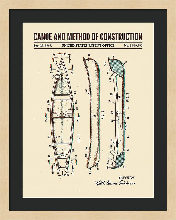 Canoe Retro Patent Us3599257a
