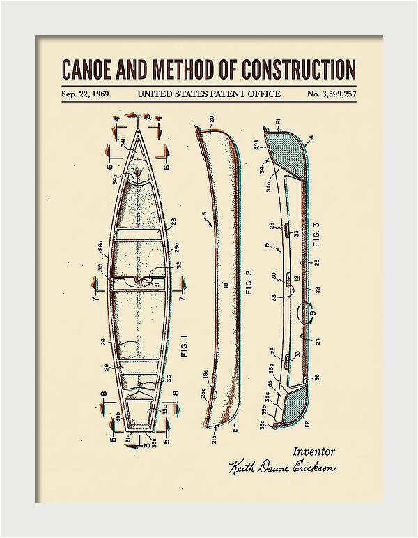 Canoe Retro Patent Us3599257a