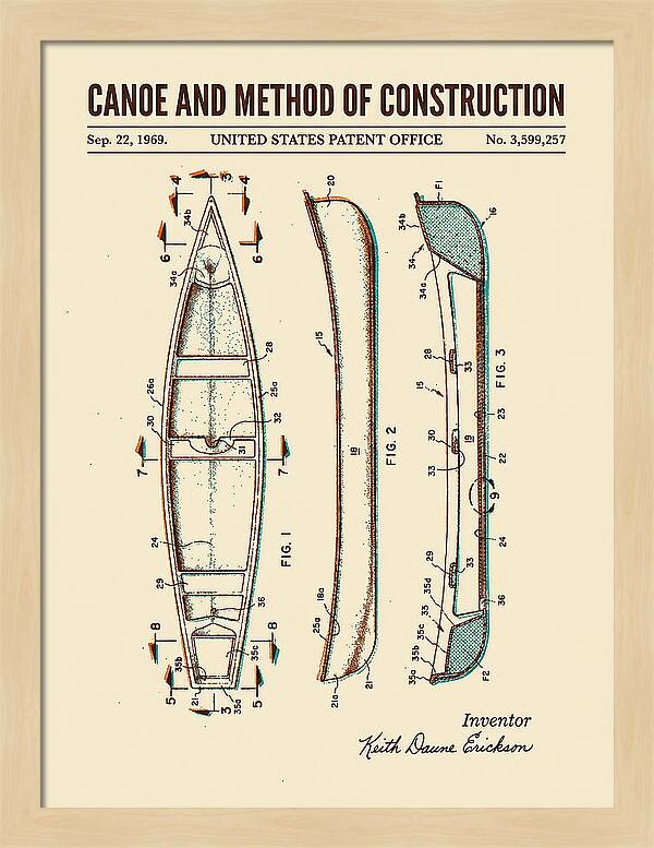 Canoe Retro Patent Us3599257a