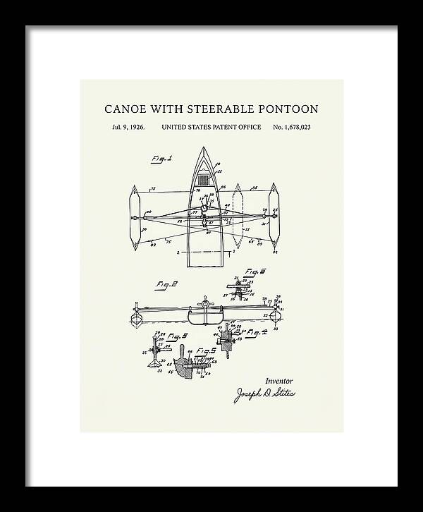 Canoe Steerable Pontoon Minimalist Patent Us1678023a