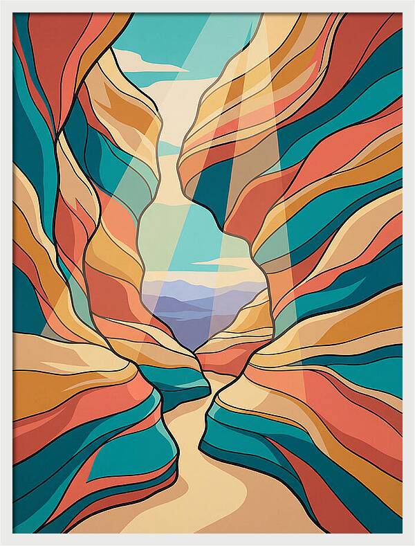 Canyon Reflections In Light