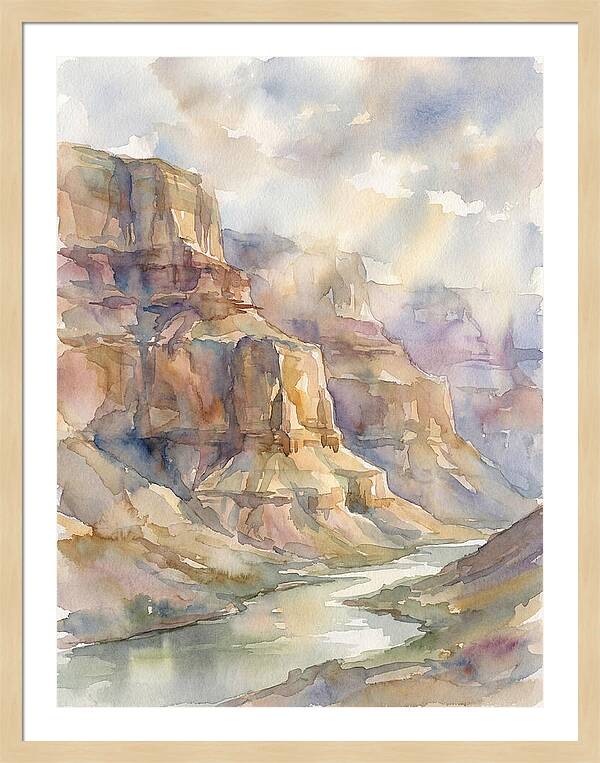 Canyon Serenity In Watercolor