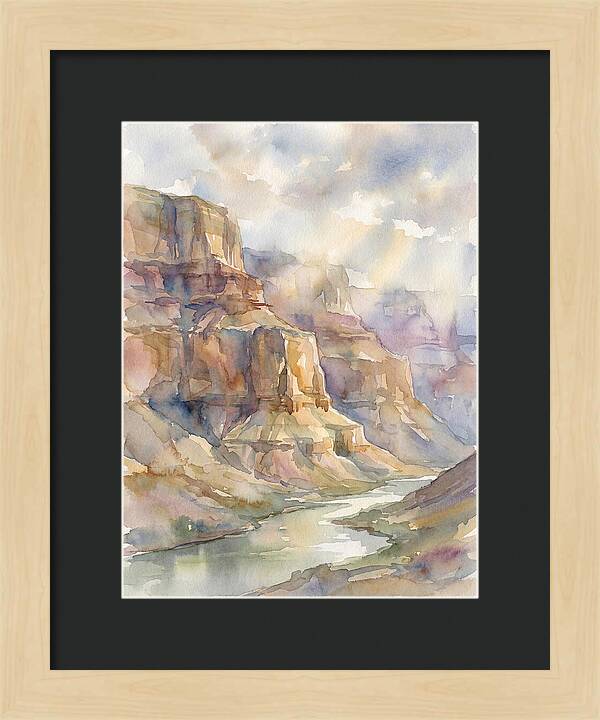 Canyon Serenity In Watercolor