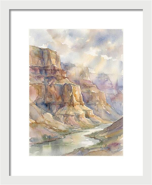 Canyon Serenity In Watercolor