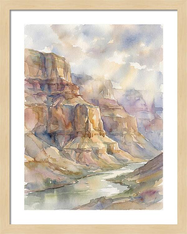 Canyon Serenity In Watercolor
