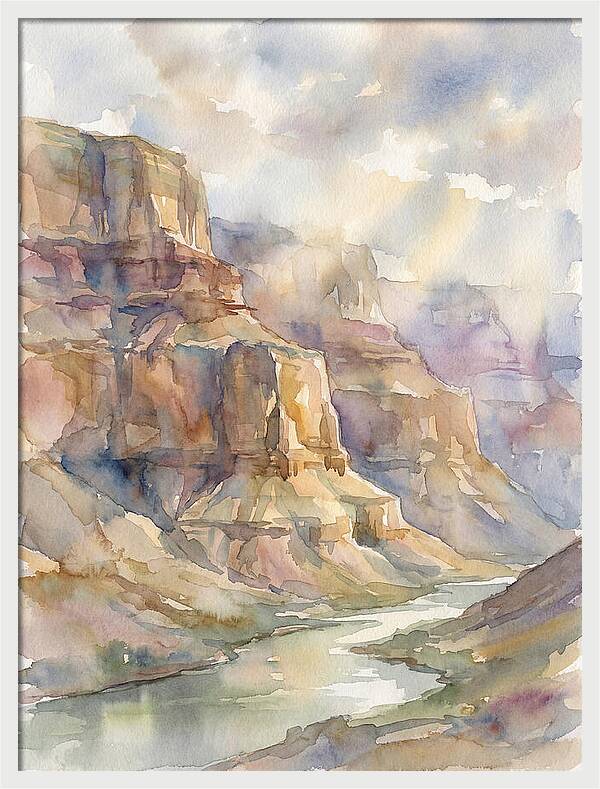 Canyon Serenity In Watercolor