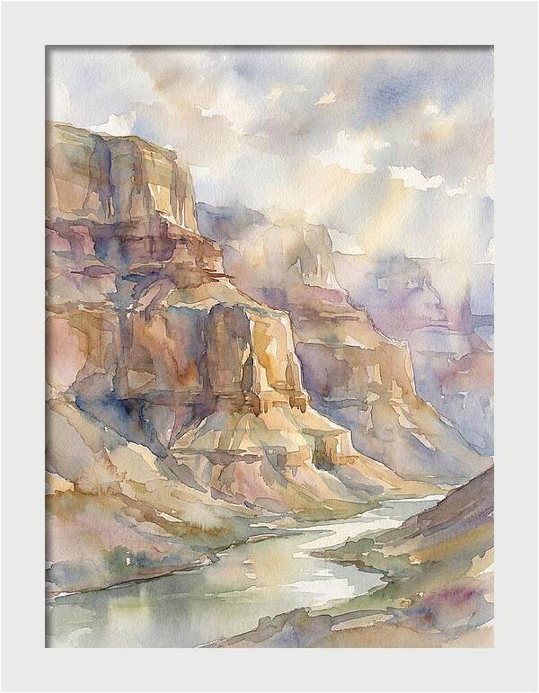 Canyon Serenity In Watercolor