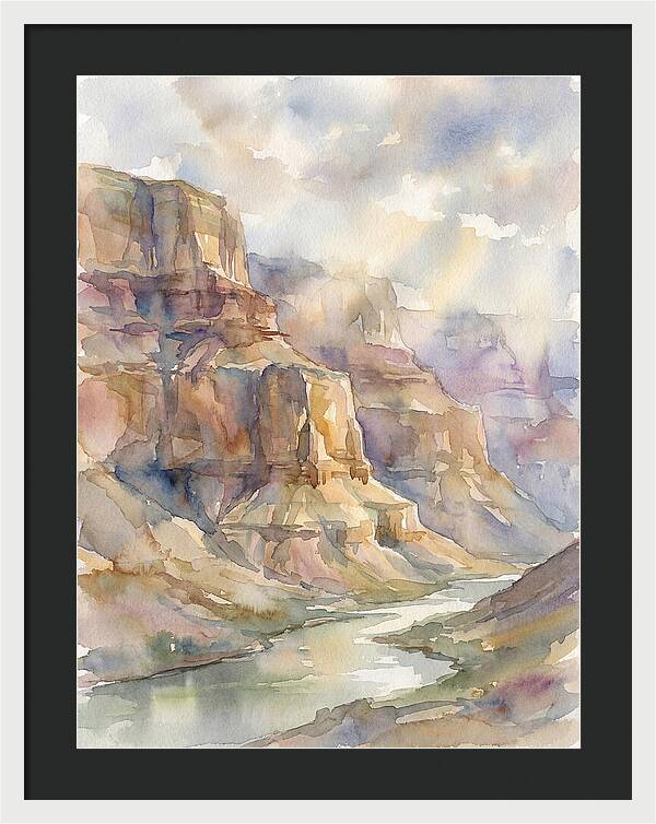 Canyon Serenity In Watercolor