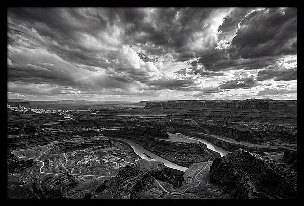 Canyon Vista In Black And White