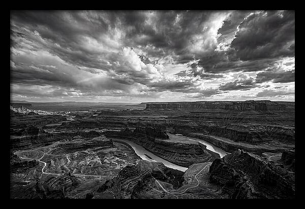Canyon Vista In Black And White