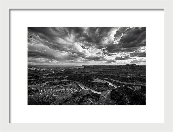 Canyon Vista In Black And White