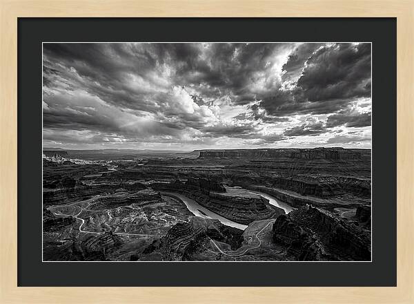Canyon Vista In Black And White