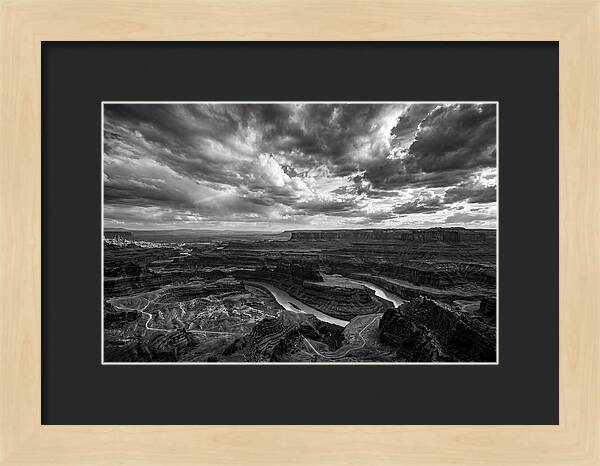 Canyon Vista In Black And White