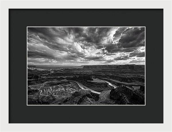 Canyon Vista In Black And White