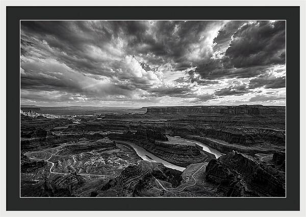 Canyon Vista In Black And White