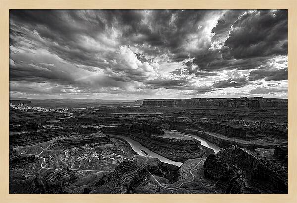 Canyon Vista In Black And White