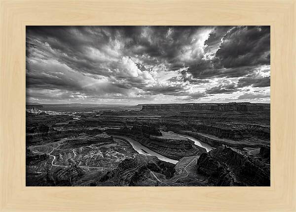 Canyon Vista In Black And White