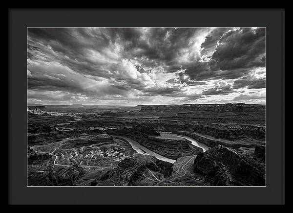 Canyon Vista In Black And White