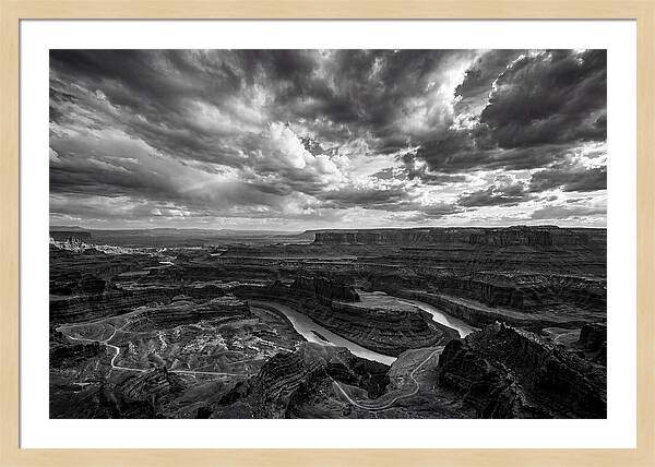 Canyon Vista In Black And White