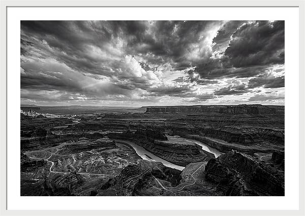 Canyon Vista In Black And White