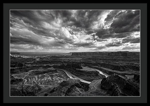 Canyon Vista In Black And White