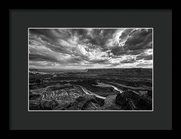 Canyon Vista In Black And White