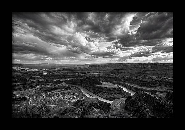Canyon Vista In Black And White