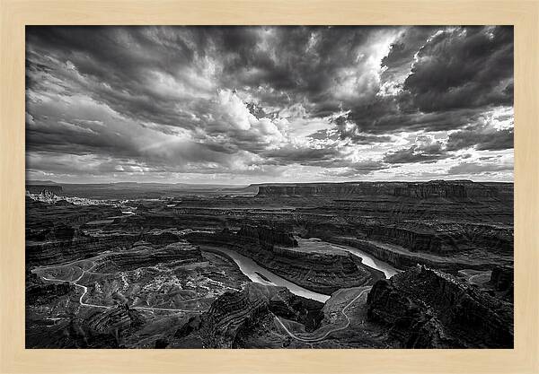 Canyon Vista In Black And White
