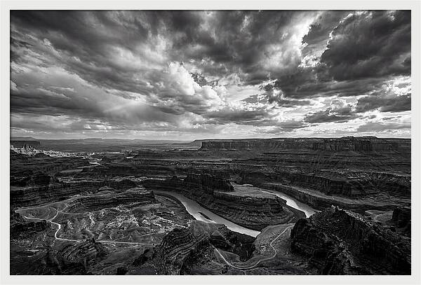 Canyon Vista In Black And White