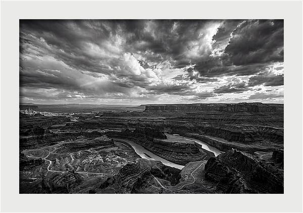 Canyon Vista In Black And White
