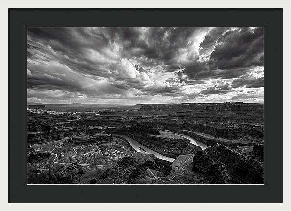 Canyon Vista In Black And White
