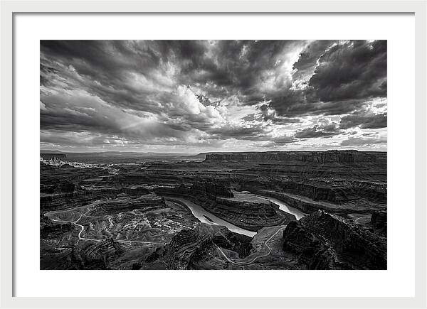 Canyon Vista In Black And White