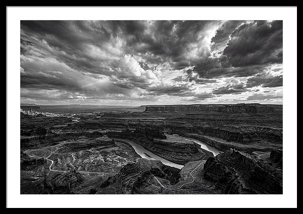 Canyon Vista In Black And White