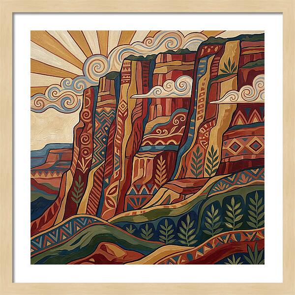 Canyon Wall Folk Art
