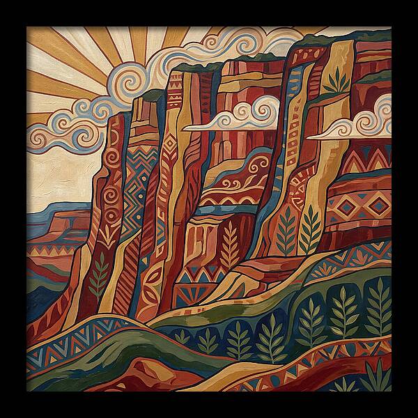Canyon Wall Folk Art