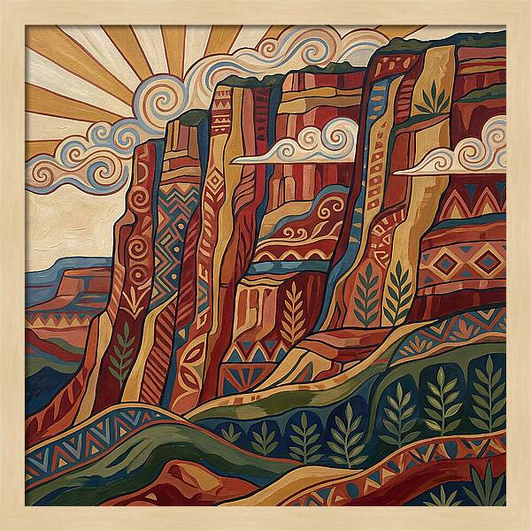 Canyon Wall Folk Art