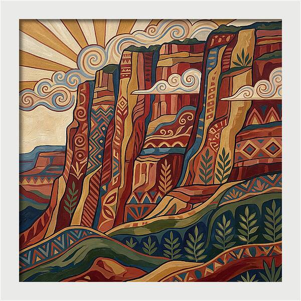 Canyon Wall Folk Art
