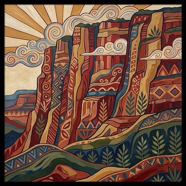 Canyon Wall Folk Art