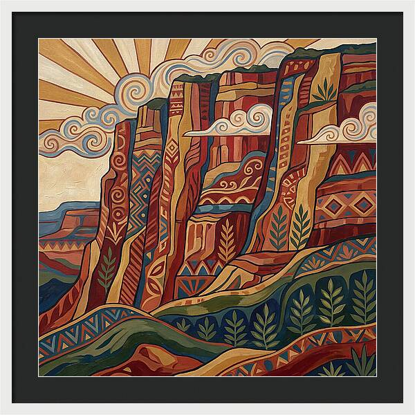 Canyon Wall Folk Art