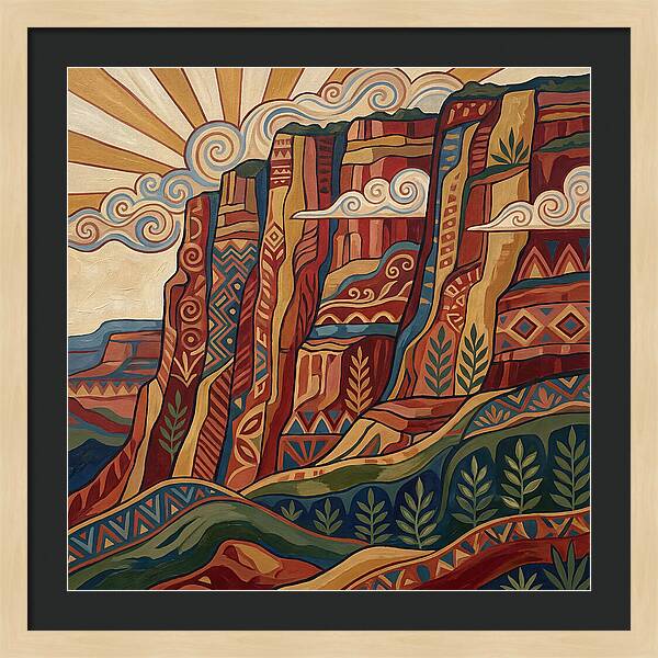 Canyon Wall Folk Art