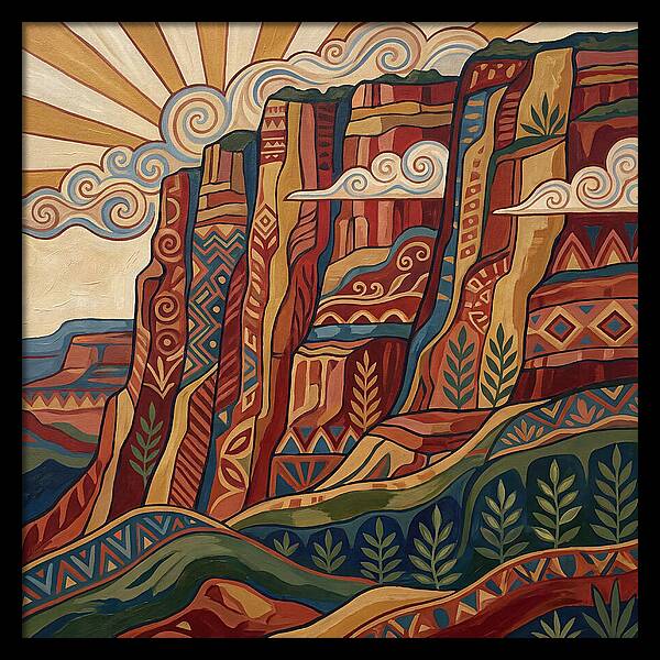 Canyon Wall Folk Art