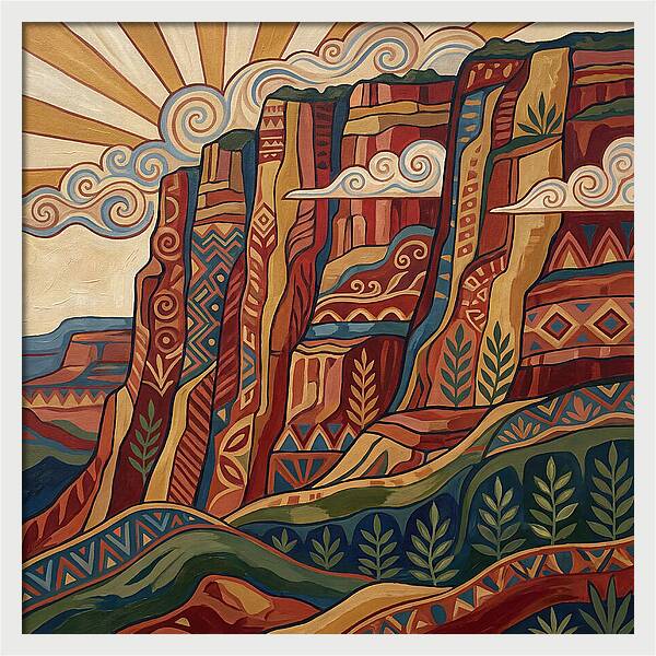 Canyon Wall Folk Art